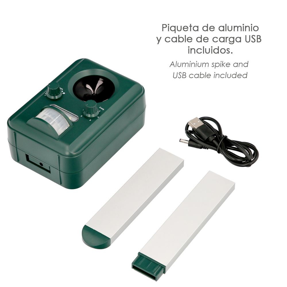Ahuyentador Ultrasonidos Solar Varios Animales medidas